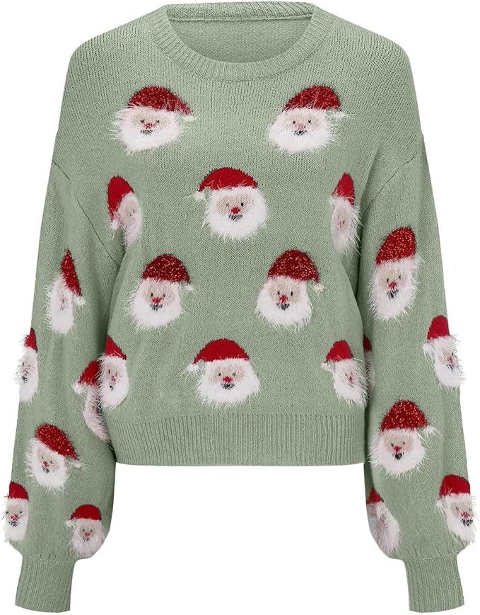 Azucena | Oversized Christmas sweater with Santa Claus motif - Image 2