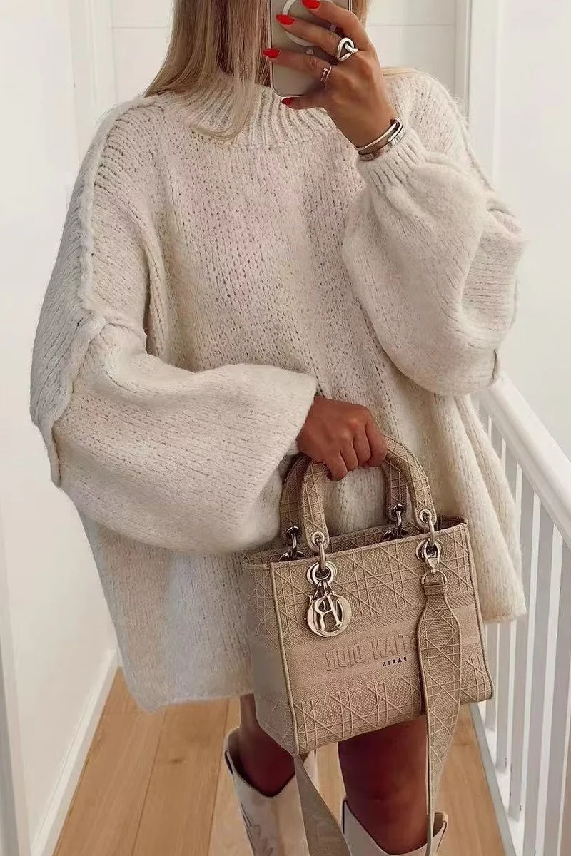 Barbara | Casual solid color O-neck sweaters for everyday wear - Image 3