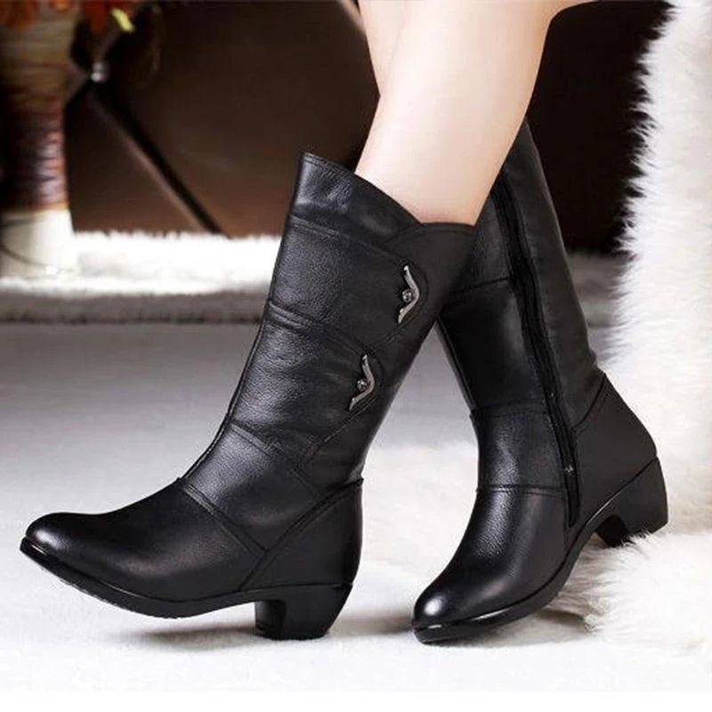 Barbara | High boots with single zip fastening - Image 3