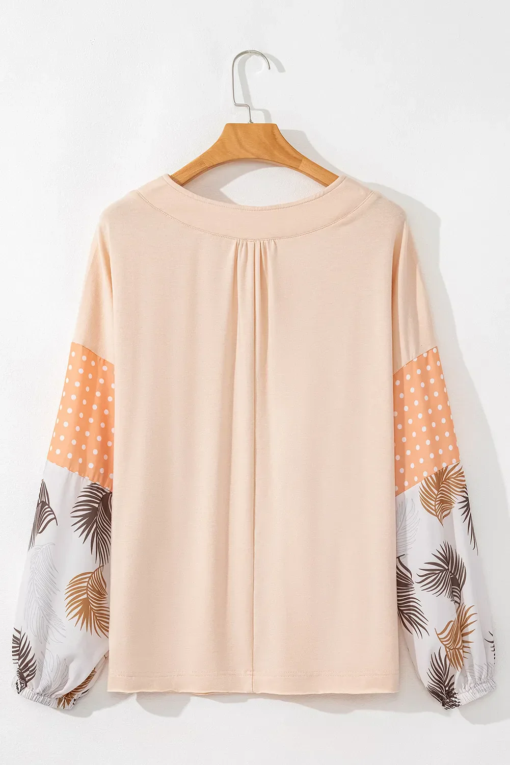 Barbara | Printed long-sleeved blouse with a V-neck - Image 4