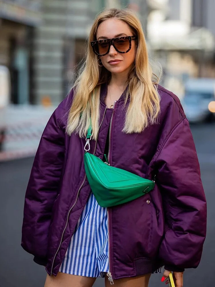 Barbara | Oversized bomber jacket for women - Image 3