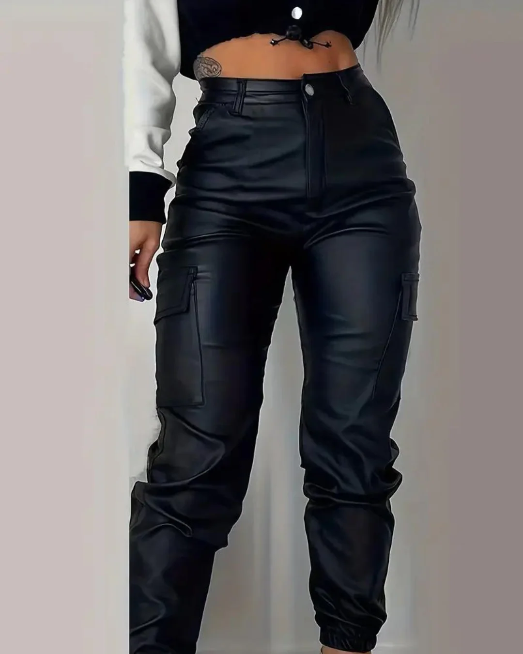 Baya® | Casual Black Cargo Pants - Image 2