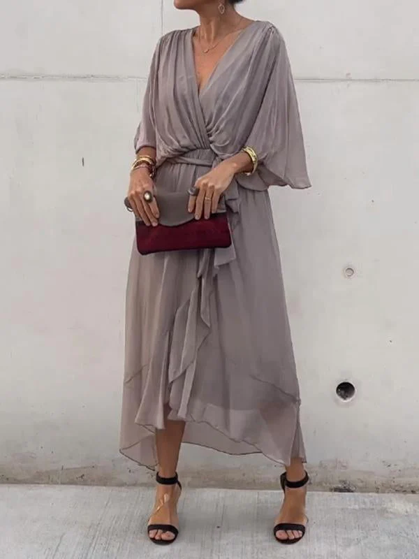 Beatrice® | Elegant Dress With V-Neckline - Image 4