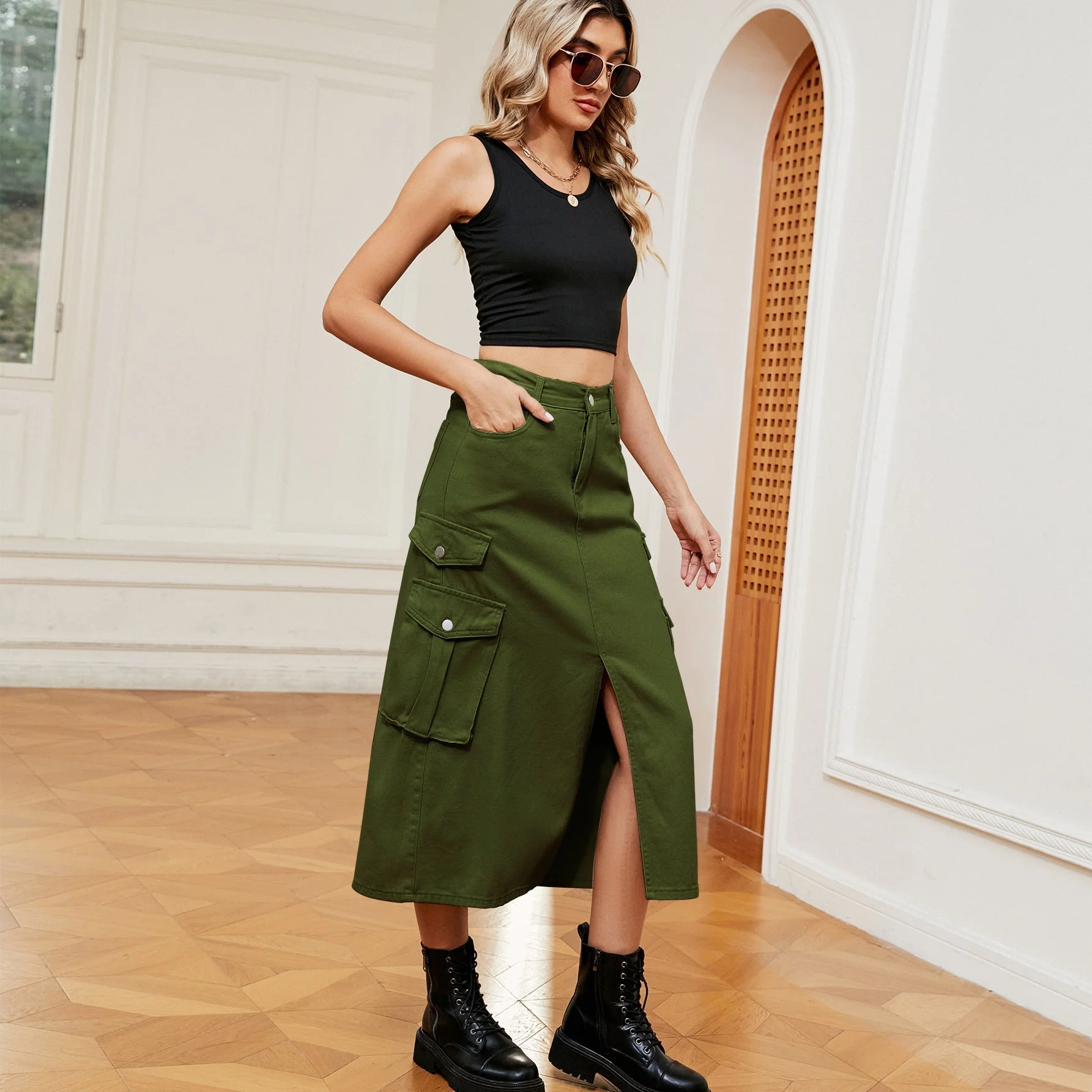 Bedelia® | Denim Cargo Skirt For Women - Image 3