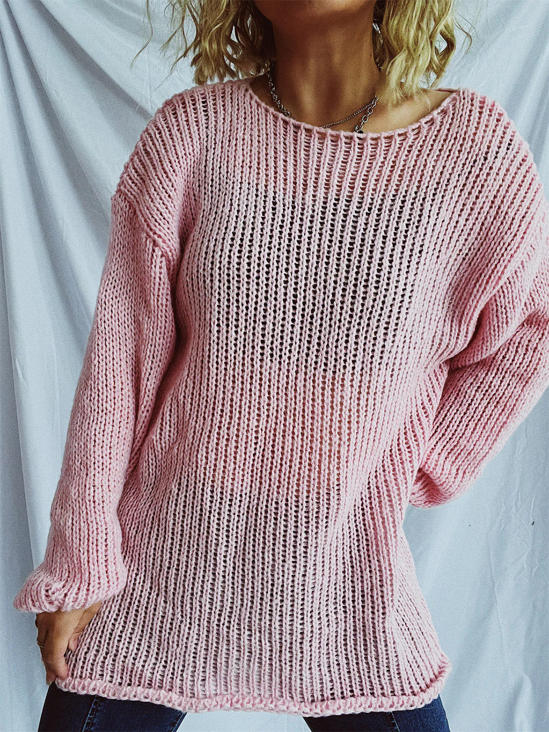 Bernadette | Sweater with a boat neckline and dropped shoulders - Image 6