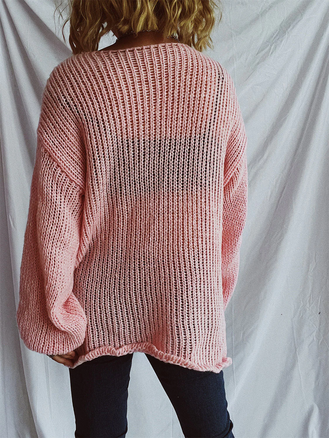 Bernadette | Sweater with a boat neckline and dropped shoulders - Image 8