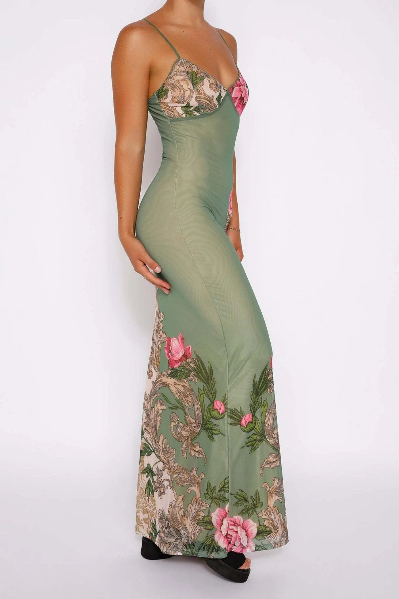 Berta® | Printed, Figure-Hugging Maxi Slip