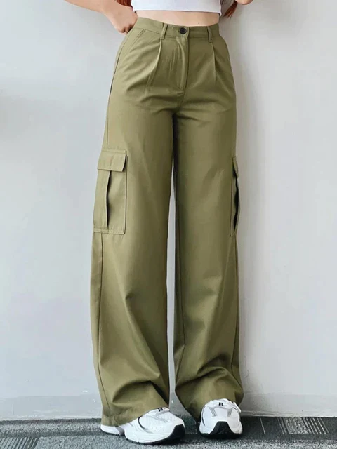 Beverley® | Vintage High Waist Cargo Pants With Straight Legs - Image 10