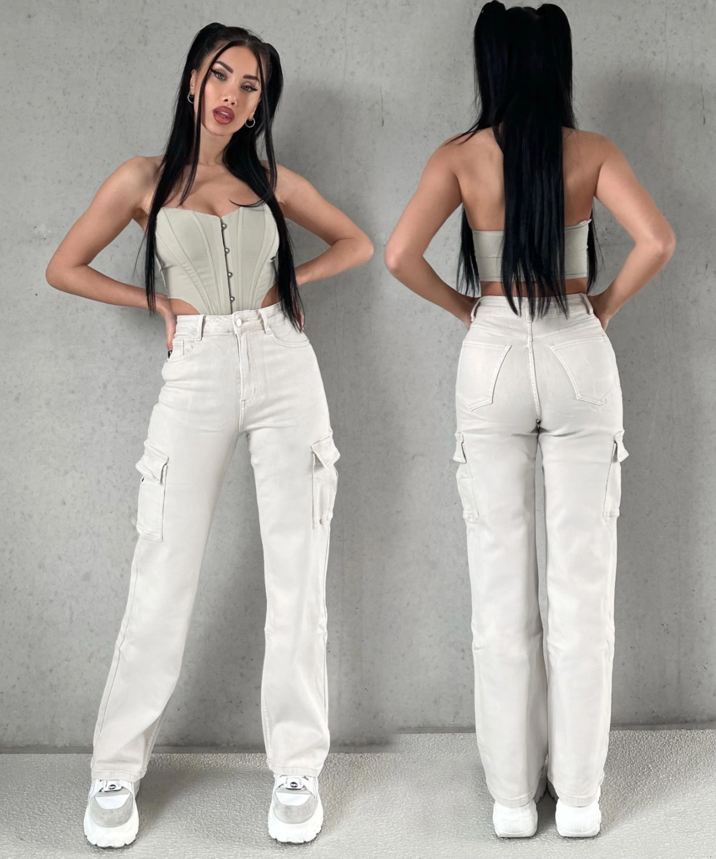 Birgitta® | Cargo Pant Eva Creme