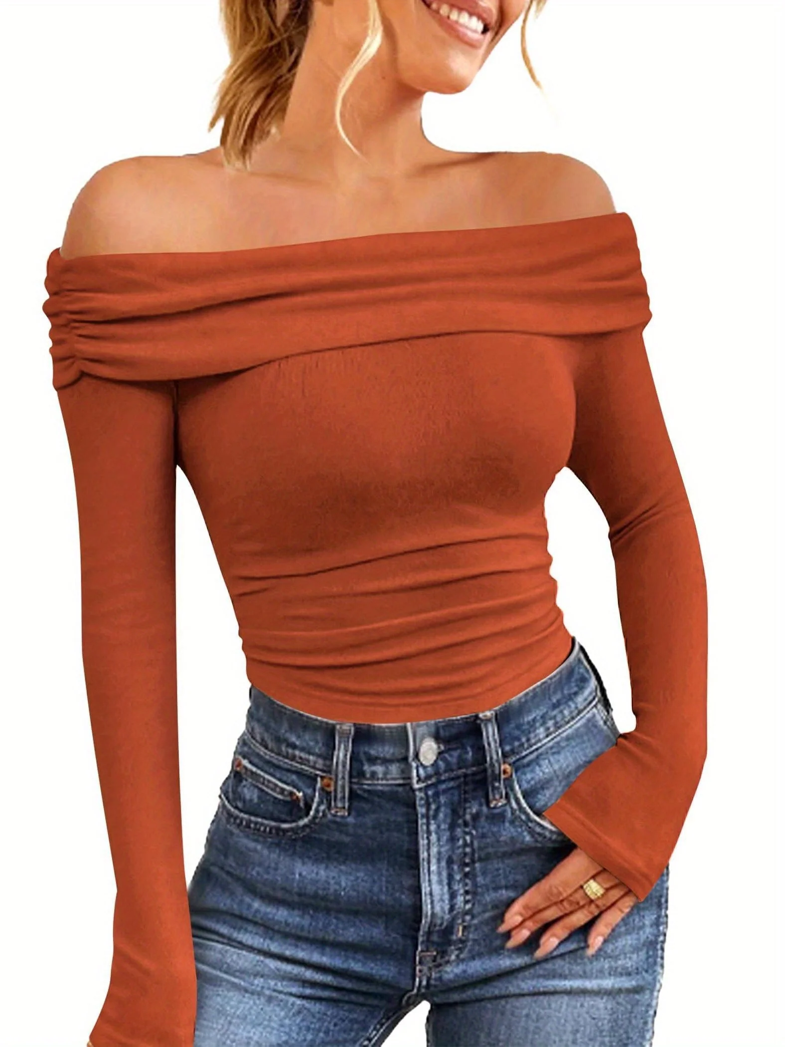 Breffni® | Off-Shoulder Long Sleeve Blouse - Image 10