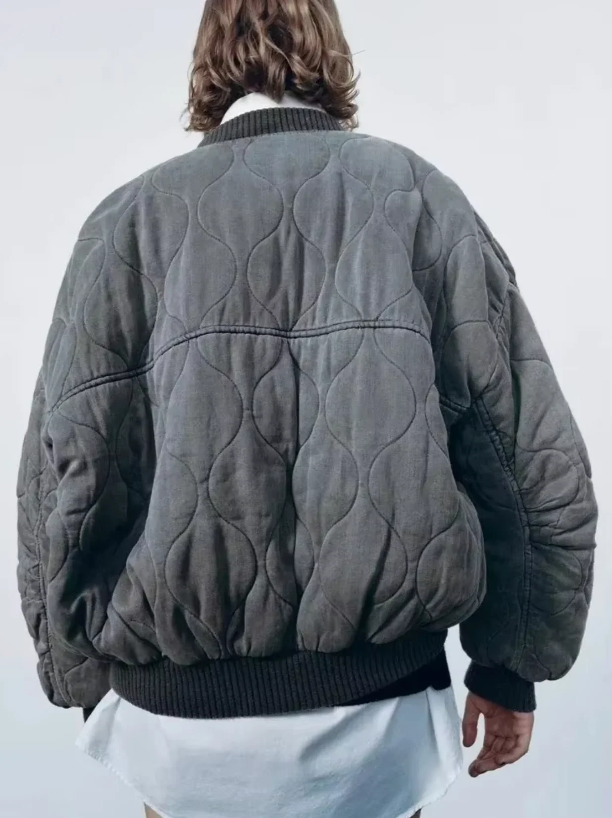 Brenda | Cotton jacket with a crew neck - Image 5