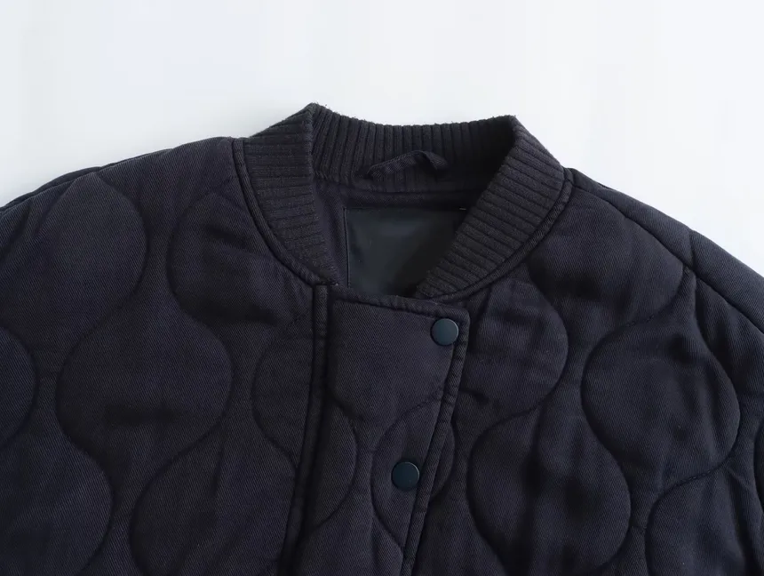 Brenda | Cotton jacket with a crew neck - Image 7