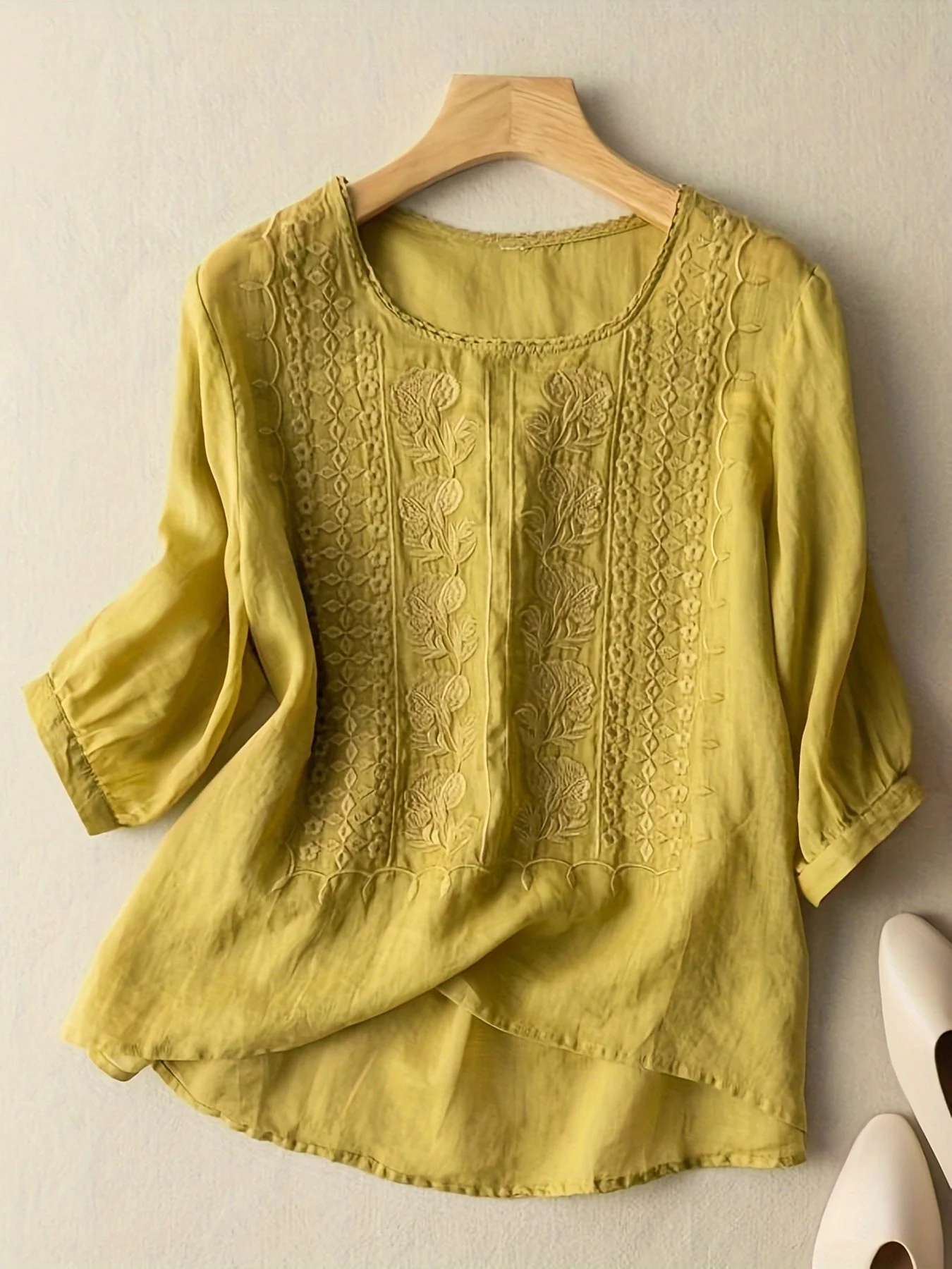 Brenna® | Embroidered Floral Cotton Blouse - Image 7
