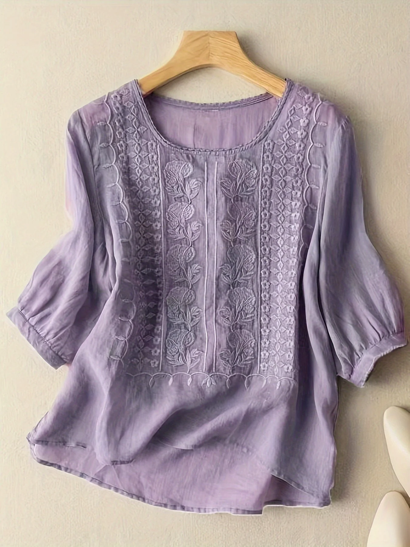 Brenna® | Embroidered Floral Cotton Blouse - Image 8