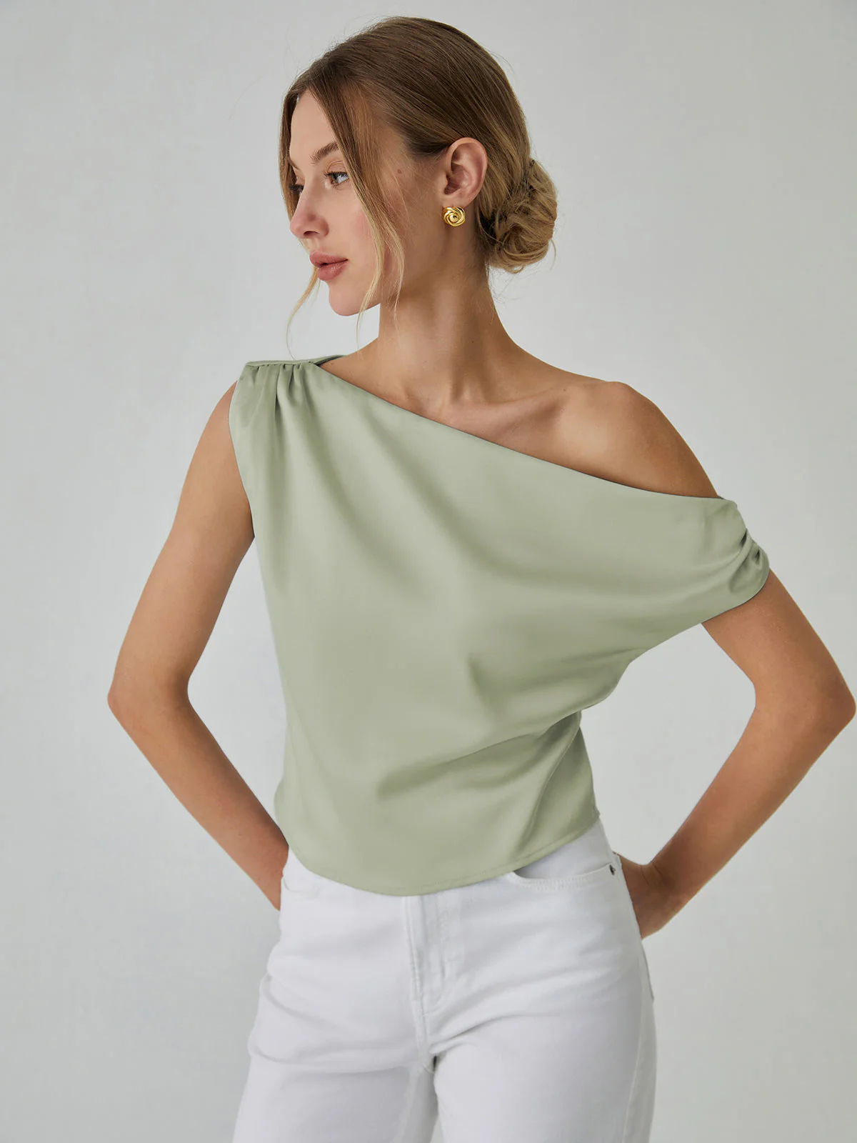 Bretchen® | Asymmetric Blouse With Knot Detail - Image 5