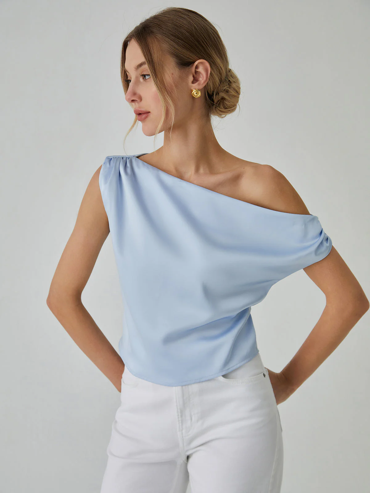 Bretchen® | Asymmetric Blouse With Knot Detail - Image 7