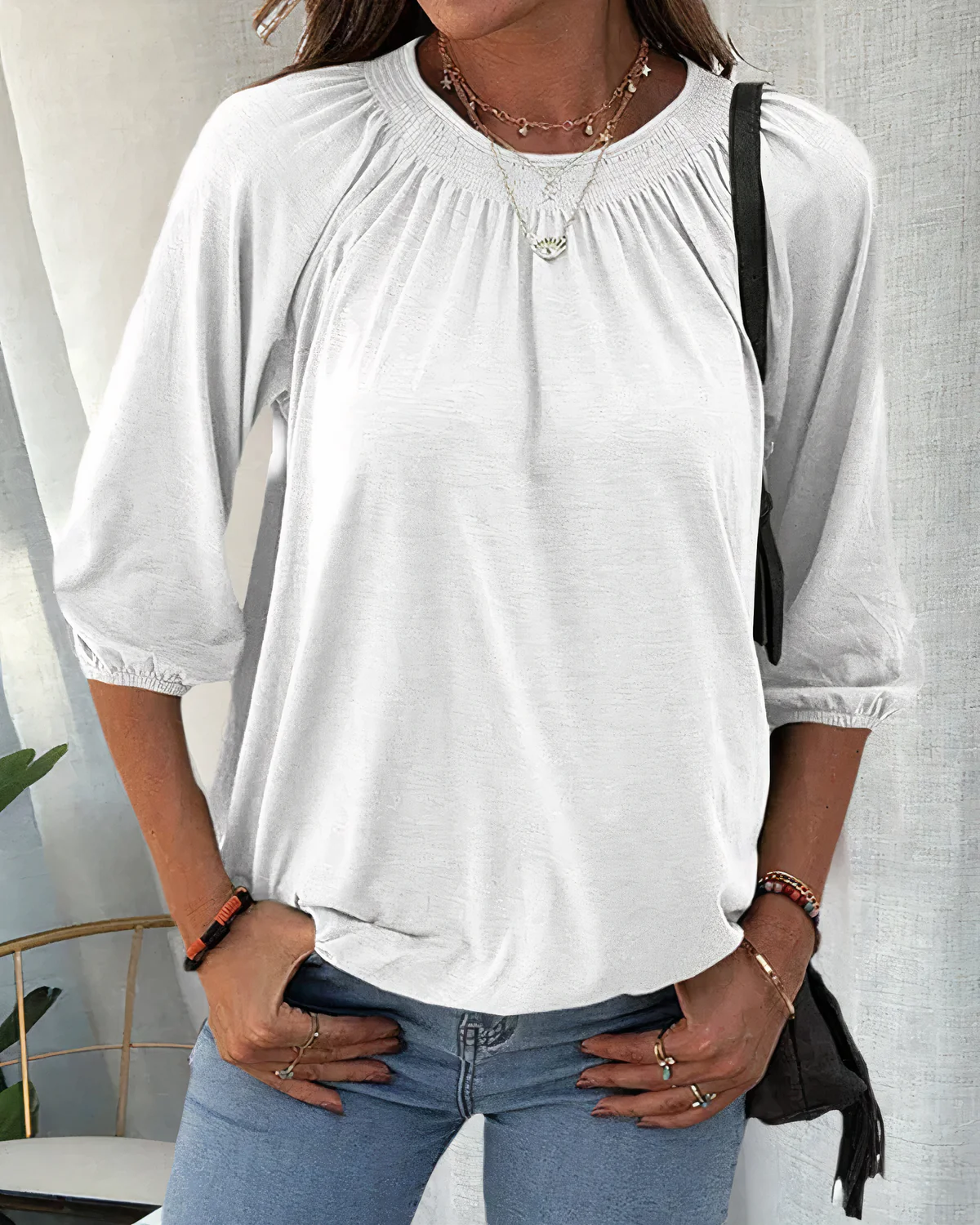 Bretislav® | Stylish Blouse With 3/4 Sleeves - Image 5