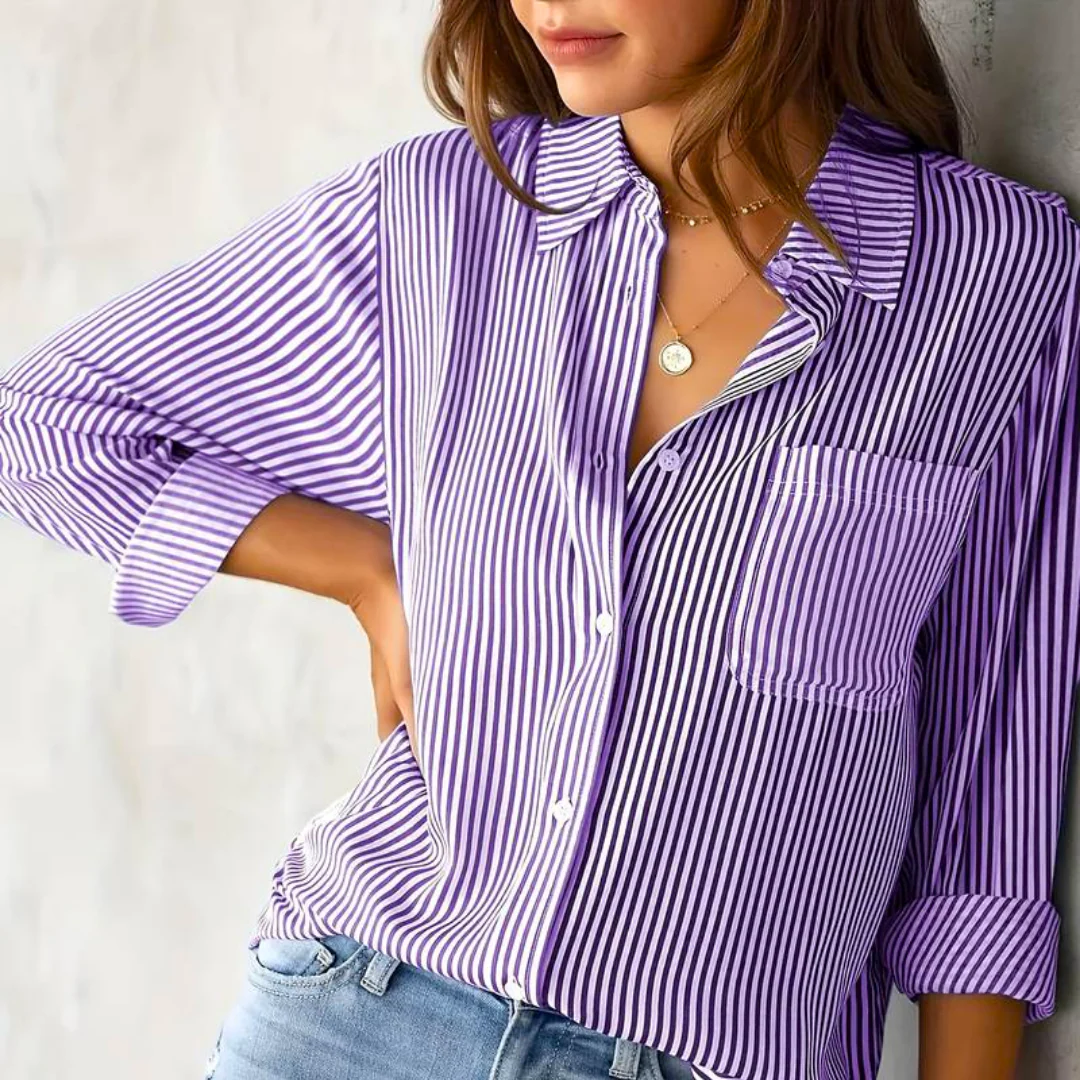 Briga® | Women'S Striped Casual Blouse - Image 4