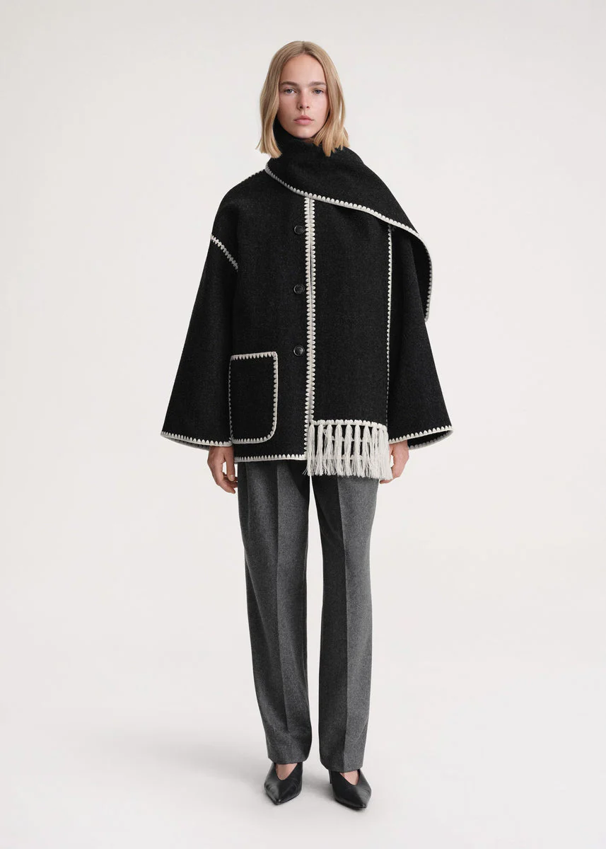 Brigitte | Luxury jacket with scarf