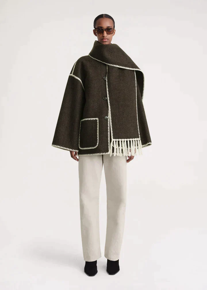 Brigitte | Luxury jacket with scarf - Image 5