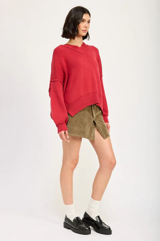 Brigitte | OVERSIZED V-NECK SWEATER - Image 12
