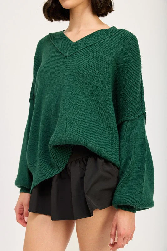 Brigitte | OVERSIZED V-NECK SWEATER - Image 2
