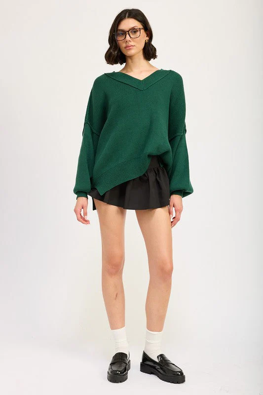 Brigitte | OVERSIZED V-NECK SWEATER - Image 3