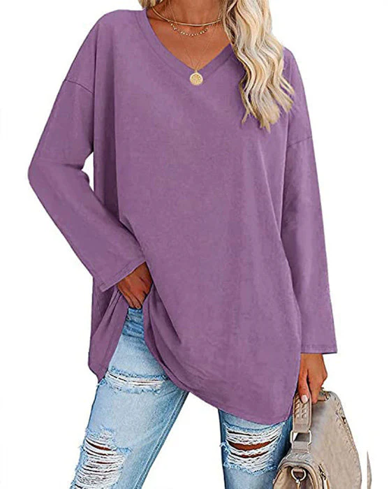 Briham® | Colorful Women'S Blouse With Long Sleeves And V-Neck - Image 7