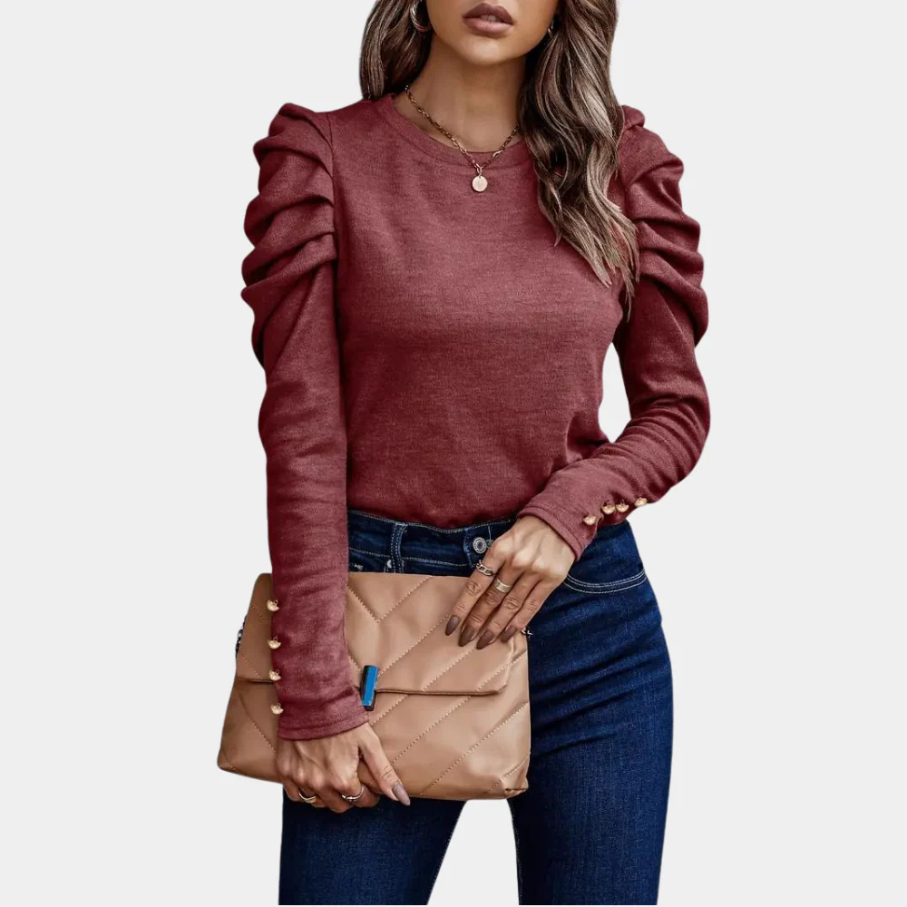 Briska® | Simple Women'S Blouse With Puff Sleeves - Image 4