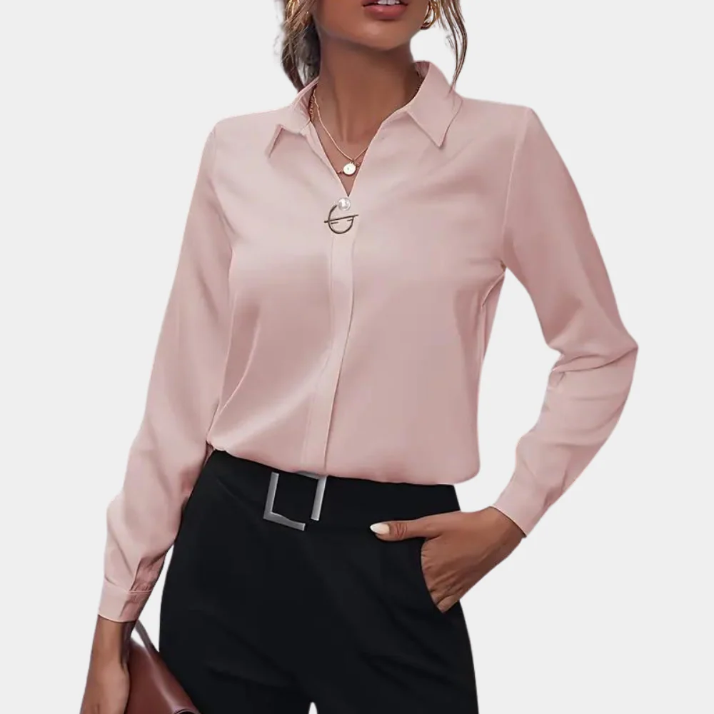 Britany® | Sophisticated Blouse In Plain Color For Women - Image 2