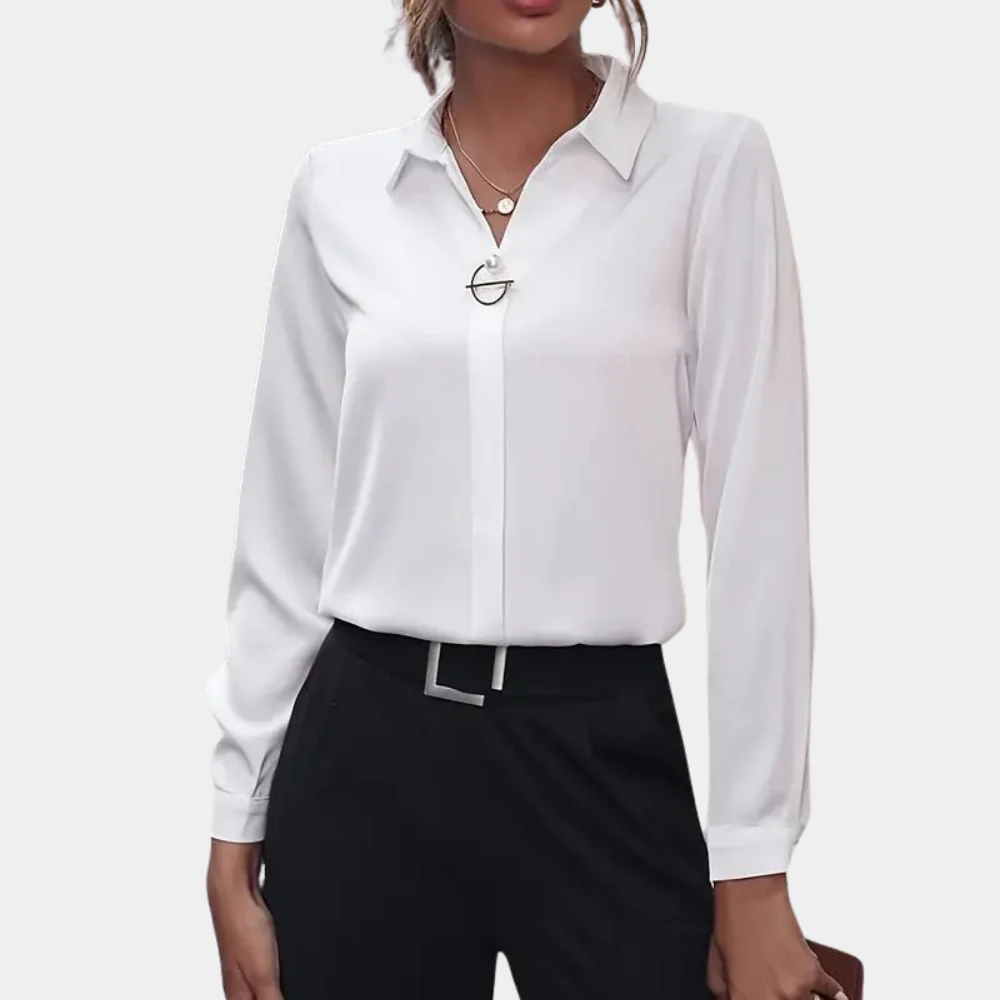 Britany® | Sophisticated Blouse In Plain Color For Women - Image 5