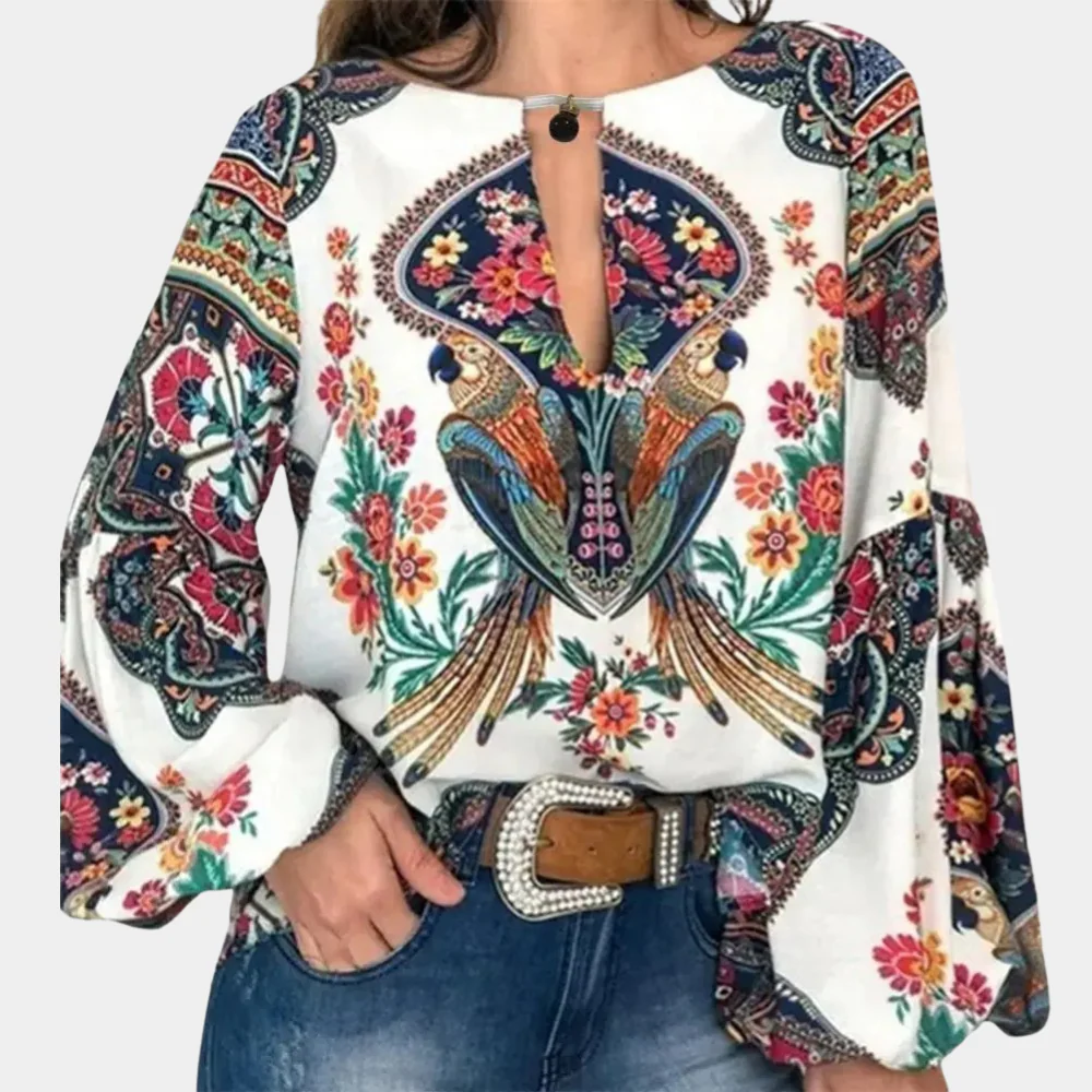 Britneii® | Trendy Blouse With A Unique Print - Image 3