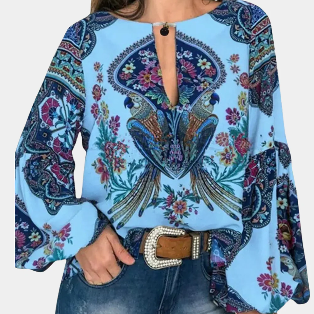 Britneii® | Trendy Blouse With A Unique Print - Image 4