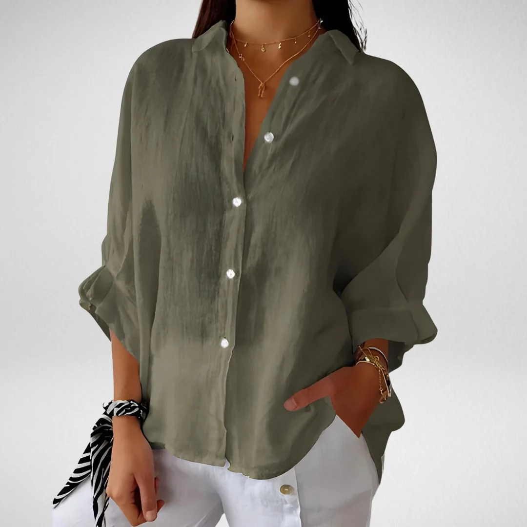 Brooksie® | Elegant Blouse With Gathered Details - Image 2