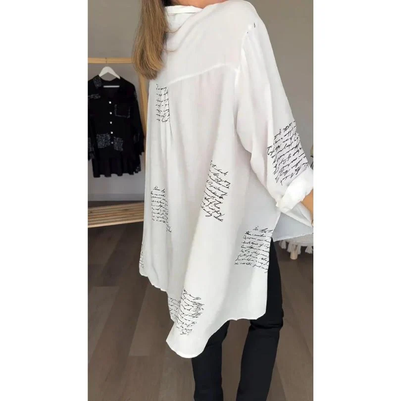 Broznan® | Stylish Blouse With Letter Print - Image 3