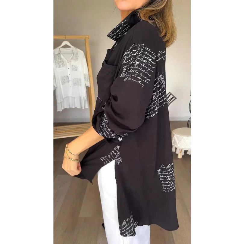 Broznan® | Stylish Blouse With Letter Print - Image 4