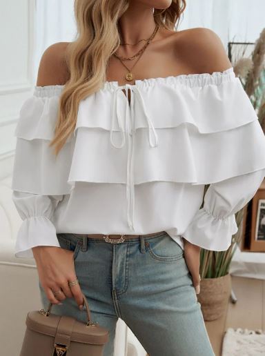 Brueckner® | Off-Shoulder Ruffle Blouse - Image 3