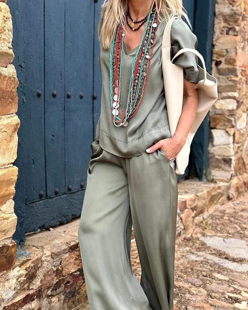 Brunella® | Heavenly White Blouse And Trousers Set With An Elegant Look - Image 6