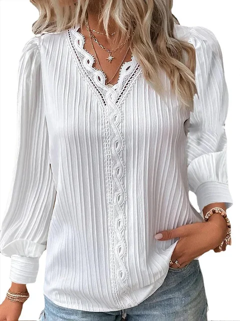 Brunissende® | Elegant Blouse With Lace Decorations - Image 11