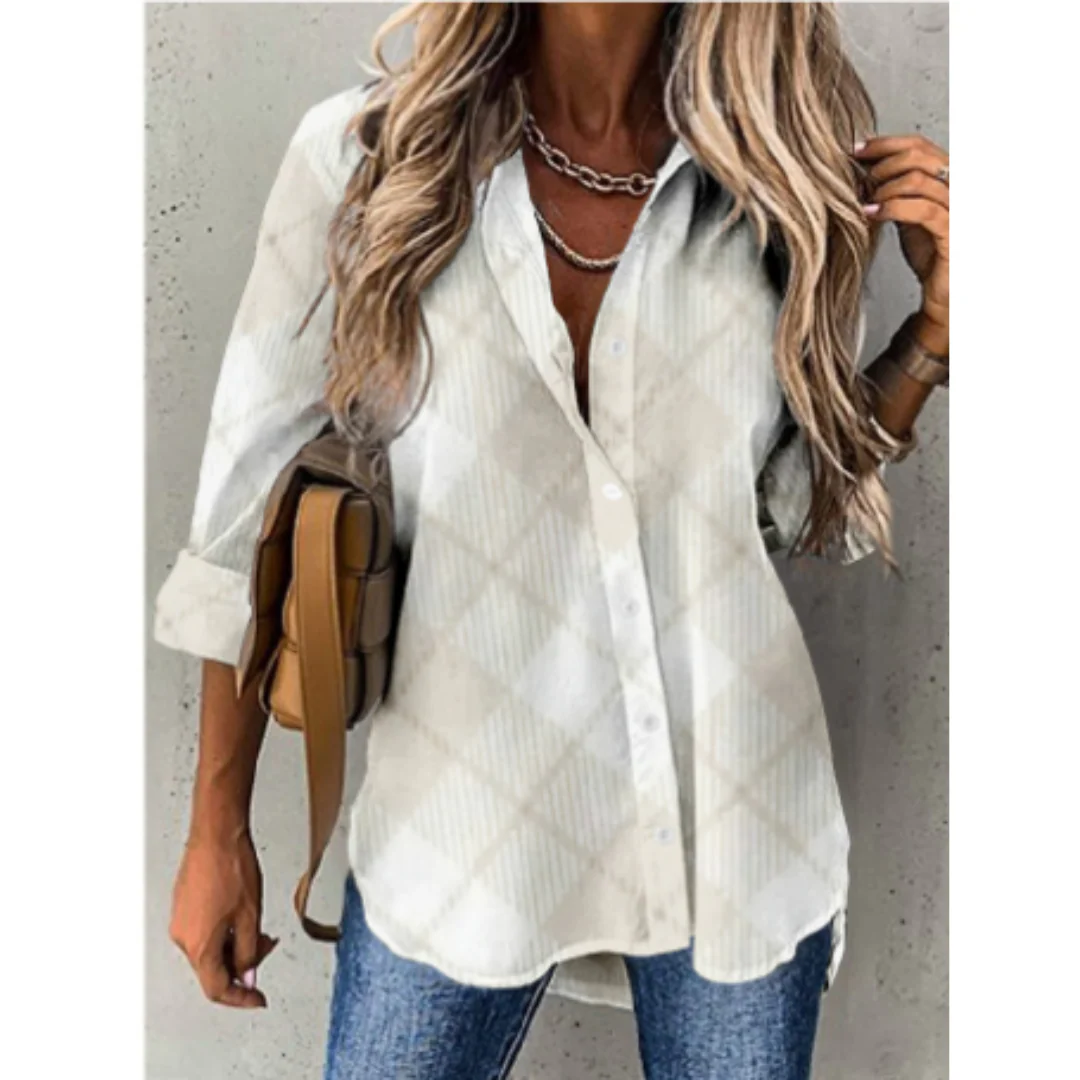 Brunna® | Casual Checked Blouse - Image 5