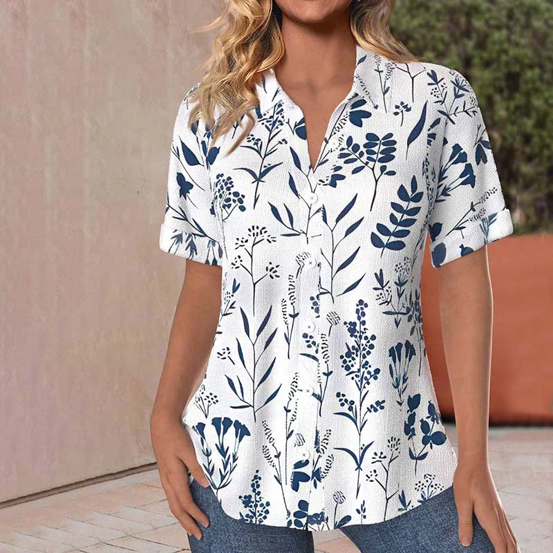 Brush® | Casual Blouse With Leaf Print - Image 2