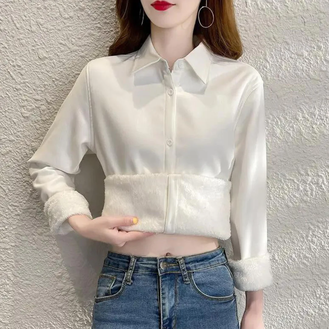 Bryana® | Chic Winter Fleece Elegance Blouse For Women - Image 3