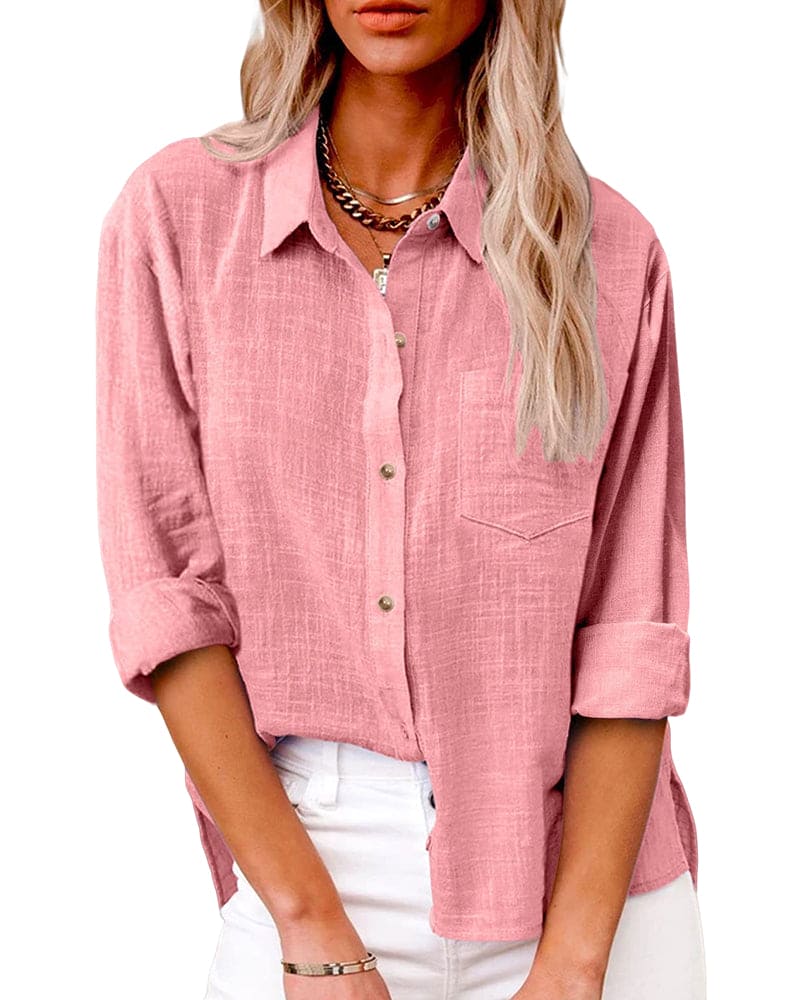 Bryatt® | Long Sleeve Linen Button Down Shirt For Women - Image 7