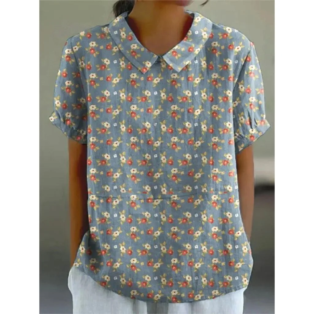 Bua® | Casual Women'S Shirt Made Of Cotton And Linen With A Floral Print - Image 5