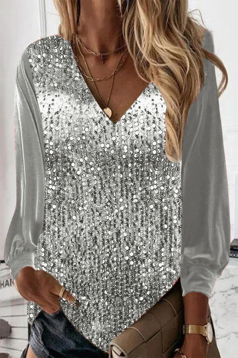 Buann® | Simple Glitter Blouse - Image 2