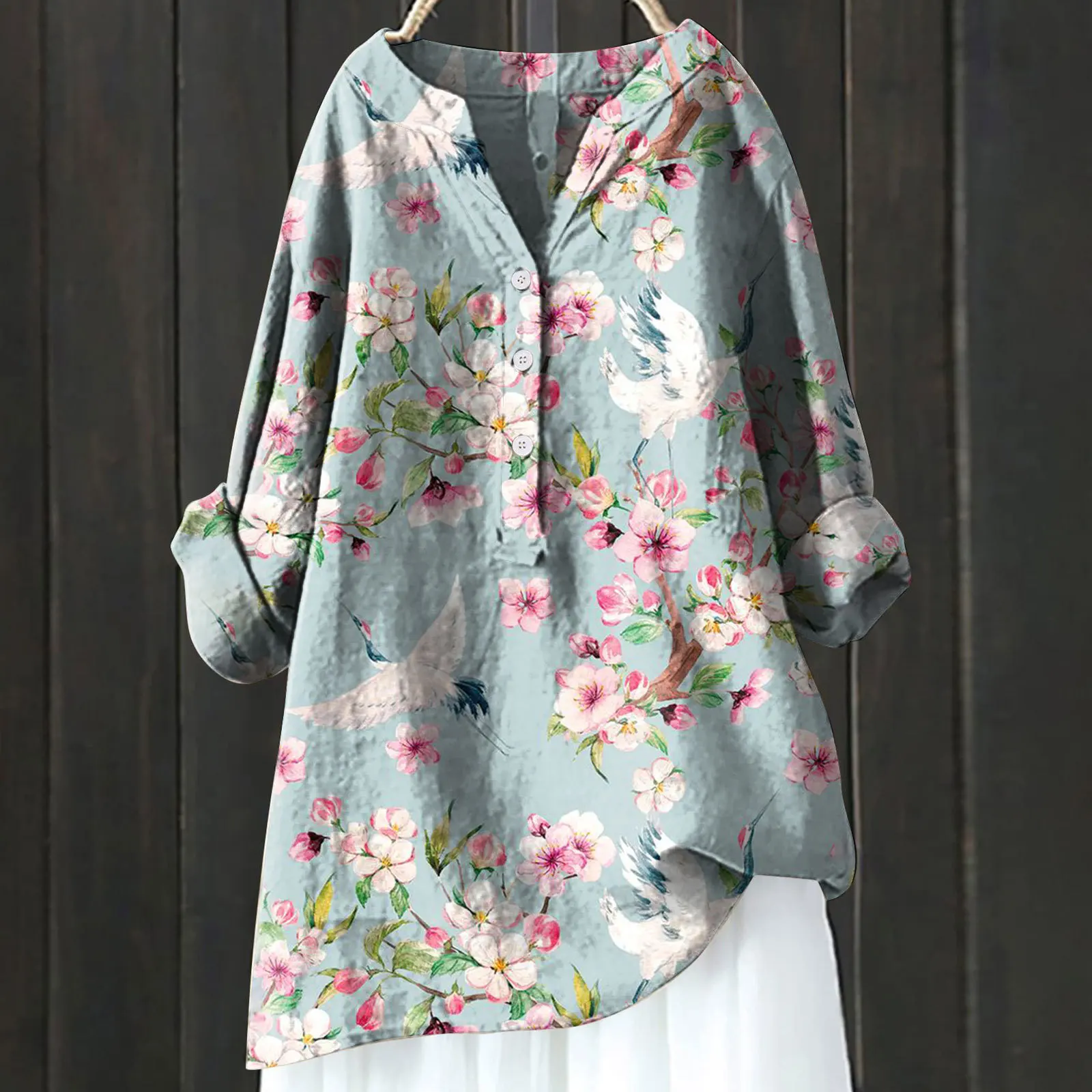 Bucaro® | Casual Floral Print Blouse - Image 8