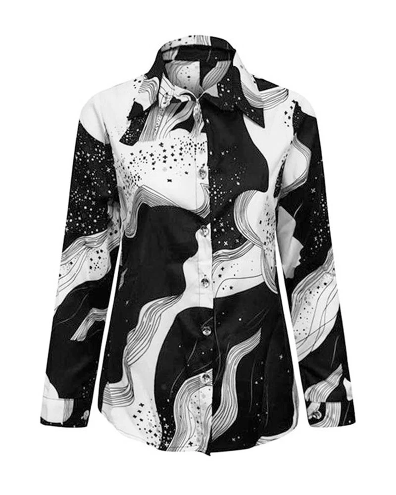 Bucello® | Black White Blouse - Image 2