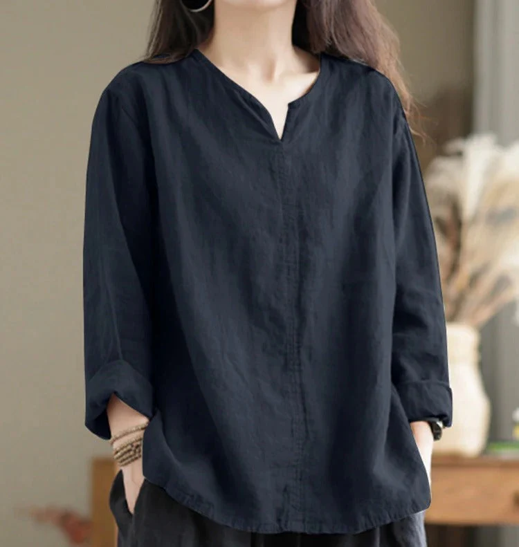 Bucholz® | V-Neck Blouse Made Of Cotton - Image 4