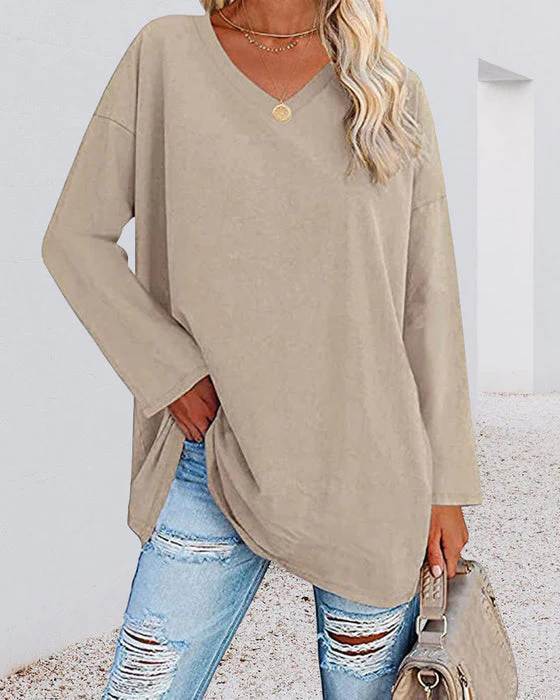 Bucket® | Women'S Blouse With Long Sleeves And V-Neck - Image 12