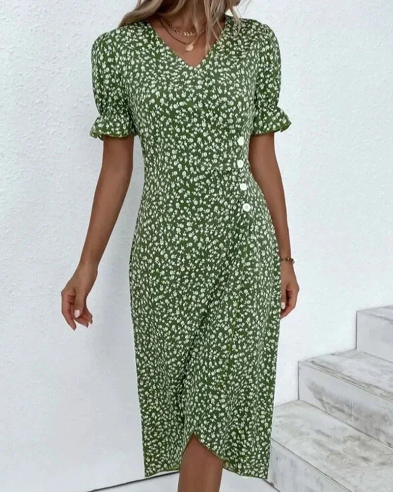 Camila® | Women'S Floral Dress With Short Sleeves - Image 3